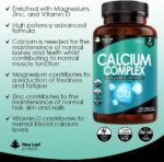 Calcium Magnesium Zinc and Vitamin D Supplement - 120 High Strength Tablets Supplement with Magnesium Vitamin D, Zinc Tablets Complex Made in The UK by New Leaf - Image 4