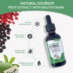 Soursop multivitamin Drop Natural Energy Booster, Immune Support, Vegan,Gluten Free,Non-GMO Vitamin B6,C,D, 60ml - Image 4