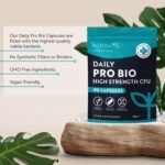 Probiotics for Gut Health - 90 Vegan Capsules (Not Tablets) for Bloating Relief - Supplements for Men & Women - Bio Cultures Complex with Lactobacillus Acidophilus - Nutravita - Image 3