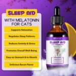 Melatonin for Cats Cat Melatonin Cat Calming Cat Sleep Aid Cat Sedative for Grooming - Helps to Support Restful Sleep for Your Cat - Anxiety Relief for Cats (120ml) - Image 4
