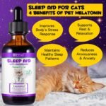 Melatonin for Cats Cat Melatonin Cat Calming Cat Sleep Aid Cat Sedative for Grooming - Helps to Support Restful Sleep for Your Cat - Anxiety Relief for Cats (120ml) - Image 5