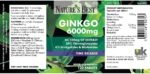 Nature's Best Ginkgo Biloba 6000mg - High Strength - Pure Grade Extract and Time Release Formula - UK Made - 120 Vegan Tablets (2 Months' Supply) - Image 6