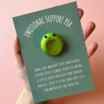 Emotional Support Pea | Charming Handmade Worry Stone Age 5+, Cute Pocket Hug Gift | Anxiety Relief for Kids & Adults | Crafted in the UK - Mental Health Gifts to Bring Peace & Joy (Pea Green) - Image 3