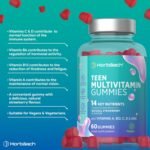 Multivitamin Gummies for Teenagers | 60 Count | A- Z Multivitamin Complex with Vitamin A, B12, C, D, and Zinc | Berry Flavour for Teens | Vegetarian and Vegan Supplement | by Horbaach - Image 3