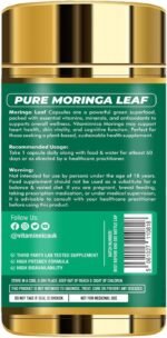 Vitaminnica Pure Moringa Leaf | Natural Wellness & Health Support- 60 Veg Capsules | Ideal for Daily Nutrition, Energy, and Vitality | Suitable for Men, Women & All Age Groups - Image 3