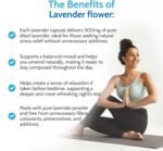 Health4All Lavender 500mg 60 Capsules, Purest - no additives. Vegan Lavender Flower Capsules (not Tablets or Oil) Supplement for Anxiety, Relaxation and Sleep Support | Made in UK - Image 4