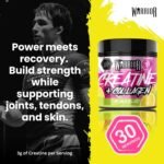 Warrior Creatine Monohydrate + Collagen Powder 270g - Pure Hydrolysed Peptides (Bovine) - Supports Muscle Recovery - Workout Supplement for Women and Men (not Tablet) - 30 Servings (Citrus Blast) - Image 4