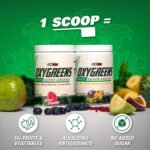 EHPlabs OxyGreens Daily Super Greens Powder - Green Superfood, Spirulina Herbal Supplement with Prebiotic Fibre, Alkalizing Antioxidants & Immunity Wellness, 30 Serves (Passionfruit) - Image 5