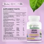Brain Focus Supplement with Ashwagandha KSM-66 – Nootropic with B Complex & Magnesium – Energy, Memory, Focus & Mental Clarity – Vegan Cognitive Support – 60 Capsules - Image 3