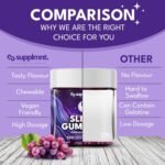 Sleep Gummies for Adults | 4-Month Supply Sugar Free, Vegan – with Natural 5HTP Griffonia Seed & Valerian Root Extract, Magnesium, L-Theanine, Glycine | Grape Flavour Sleep Supplement, 120ct - Image 6
