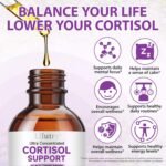 Cortisol Supplements for Women and Men with Magnesium, Ashwagandha, L-Theanine, 10 in 1 Cortisol Detox Manager Reducer, Hormone Balance Liquid Drops - Mood, Focus, Sleep - Blueberry Flavor(2.02 fl.oz) - Image 3
