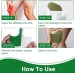 60Pcs Knee Pain Relief Patches Kit, Pain Relief Patch for Knee, Wormwood Herbal Knee Patches for Arthritis, Relieves Muscle Soreness in Knee, Neck, Shoulder - Image 3