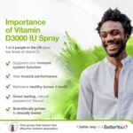 BetterYou Vitamin D 3000 IU Oral Spray, Fast Acting Vitamin D3 Supplement, Supports Bones, Teeth and a Healthy Immune System, 3-Month Supply, Natural Peppermint Flavour, Made in The UK - Image 3
