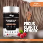 Mushroom Gummies Supplement 2500mg - Ashwagandha Gummies Promotes Nootropic Focus Brain Supplement, Immune Support & Stress Relief - 60 Count (Halal, Gluten-Free, Vegan) (1) - Image 4