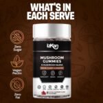 Mushroom Gummies Supplement 2500mg - Ashwagandha Gummies Promotes Nootropic Focus Brain Supplement, Immune Support & Stress Relief - 60 Count (Halal, Gluten-Free, Vegan) (1) - Image 8