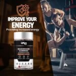 Mushroom Gummies Supplement 2500mg - Ashwagandha Gummies Promotes Nootropic Focus Brain Supplement, Immune Support & Stress Relief - 60 Count (Halal, Gluten-Free, Vegan) (1) - Image 9