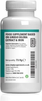 Ginkgo Biloba 6,000mg | with Added Iron | Supports Cognitive Function & Circulation | Vegan & Vegetarian Friendly | 360 Tablets = 6 Months’ Supply | Manufactured in The UK - Image 5