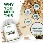 Maca Root Capsules 4000mg - 180 Vegan Capsules - 6 Month Supply - High Strength Peruvian Maca Root for Men & Women - Made in The UK - Nu U Nutrition - Image 5