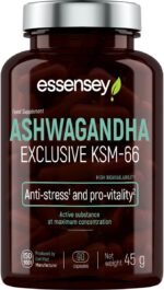 Essensey Ashwagandha Exclusive KSM-66 - Premium Stress Management and Vitality Boost Supplements, 90 Vegetarian Capsules for Optimal Relaxation, Energy, and Well-Being - Image 3