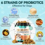 Probiotics for Dogs, 200 Soft Chews Digestive Probiotics & Enzymes for Gut Health with Pumpkin, Fibre for Dogs Anti Diarrhea, Upset Stomach, Gas Relief, Itchy Skin & Immune Support (Chicken) - Image 4