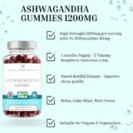 Ashwagandha Gummies High Strength 1200mg per serv with 5% Withanolides 60mg - Raspberry Flavoured Ashwagandha Root Extract Supplement for Men & Women - Mind, Sleep, Calm, Focus & Joint Support (60) - Image 3