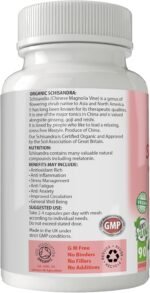 Organic Schisandra for Energy, Mental Balance & Stress Resilience | 500mg Capsules x 90 |100% Pure Soil Association Certified | Gluten Free | GM Free | Vegan - Image 3