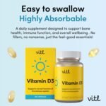 Vitl Vitamin D3 Supplement - 60 Vegan Softgel Capsules - Support for The Immune System, Bones & Joints, Teeth, Muscles and Heart - 2 Month Supply - Image 5
