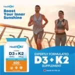 Health4All Vitamin D3 4000iu & Vitamin K2 200ug (Natural MK7) 400 Tablets (1+ Year Supply) Vegan Vitamin D3 K2 Supplement, High Strength MK-7 from Natto, Made in The UK - Image 4