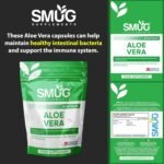 SMUG Supplements Aloe Vera - 60 Capsules - High Strength Natural Herb to Support Colon Cleanse and Detox - Two-a-Day - Equivalent to 12000mg Leaf Juice - Made in Britain - Image 4