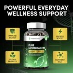 Pure Moringa Leaf 7000mg Complex, Complete Green Superfood with Added Black Pepper, Moringa Leaf Capsules - 120 Capsules by HealthEssent - Image 4