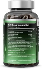 Pure Moringa Leaf 7000mg Complex, Complete Green Superfood with Added Black Pepper, Moringa Leaf Capsules - 120 Capsules by HealthEssent - Image 7