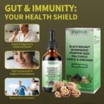 Wormwood Black Walnut Cleanse for Humans Drops Liquid, Rapid Gut Cleanse & Digestive Health with Oregano Garlic & Berberine, Herbal Supplement for Gut Detox Cleanse and Digestive Well-Being - Image 3