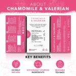 Nutra Tea Chamomile & Valerian Tea | Valerian Root Teabags For Sleep & Relaxation - Bedtime Tea & Sleep Teas For A Restful Night - 20 Individual Wrapped Bags - Herbal Infusion (1 Pack) - Image 3
