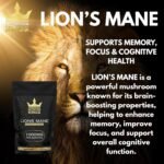 Lion’s Mane Mushroom 1000mg – 24:1 Ultra Potent Extract – 60 Vegan Capsules – Supports Memory, Focus, Mental Clarity & Cognitive Health – No Fillers, Non-GMO - Image 5