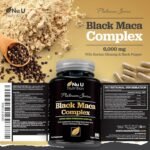 Black Maca Root 6000mg - 180 Vegan Capsules - Premium Peruvian Maca, Korean Panax Ginseng & Pepper - High Strength Complex for Men & Women - 6 Month Supply - Made in The UK - Nu U Nutrition - Image 4