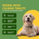 Herbal Hush Calming Tablets for Dogs, Reduce Stress, Barking, Separation, Fear, Scullcap and Valerian with Lemon Balm and L-Theanine, 200 Dog Calming Tablets That Work for Anxiety Relief - Image 3
