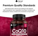 CoQ10 Supplement 200mg - Co Enzyme CQ10 120 Vegan Capsules 100% Pure and Naturally Fermented Ubiquinone Q10 High Strength Ubiquinone Coenzyme Q10 Coenzyme CoQ10 Supplement UK Made Ubiquinol - Image 6