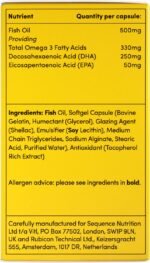 Vitl Omega 3 Fish Oil Supplement - 30 Easy to Swallow Softgel Capsules - Support Brain & Heart Health - 500mg Fish Oil, 250mg DHA & 50mg EPA - Image 3