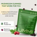 UMMI 12-in-1 Super Mushroom Gummies with Lion's Mane, Reishi, Cordyceps - 2500mg Functional Mushrooms Complex for Immunity, Focus, Mood & Energy - Vegan Supplements, Raspberry Flavour (30 Gummies) - Image 3