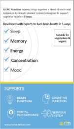 Focus & Memory Formula - Boosts Focus, Learn & Remember | Powerful Botanical Blend | Supports Brain Health in 5 Ways | Made in UK | 60 Capsules - Image 3