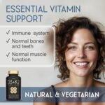 Vitamin D3 K2 Capsules - High Strength Vitamin D Tablets for Strong Bones, Teeth, Immune System - 4000 IU VIT D3 & 100mcg K2 MK7-120 Veggie Capsules One-a-Day - UK Made D3 and K2 Vitamins Supplement - Image 3