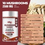 Mushroom Complex Gummies 2500mg - 8 Brain Health Mushrooms Gummies with Ashwagandha Supplement Promotes Calm Focus Memory Mood Immunity & Energy - 60 Count (Halal, Gluten-Free, Vegan) (1) - Image 4