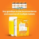 Zest Active Multivitamin Super Supplement - 25 Ingredients in One Daily Sachet - Vitamin D, C, B12, Magnesium, Supports Energy, Immune System, Brain & Muscle Function - Orange Flavour, 30 Day Supply - Image 3