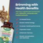 Super Mind Nootropics Supplements, Beetroot Capsules with Rhodiola Rosea, Lions Mane, L-Theanine and More, Boosts Focus, Alertness and Memory, 1200mg per Serving, 60 Vegan Capsules - Image 4