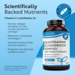 Nutravita Glucosamine and Chondroitin High Strength with Vitamin C Turmeric Ginger and Rosehip, 180 Capsules Made in The UK Food Supplements - Image 3
