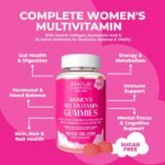 Women’s Multivitamin Gummies – 25 Essential Vitamins, Minerals & Probiotics | with Marine Collagen, Hyaluronic Acid, Biotin, Folic Acid, B5, B6, B12, C & D3 | Sugar-Free & Vegan | 1 Month Supply - Image 3