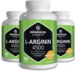 L-Arginine High Strength 4500 mg per Daily Dosage - 360 Capsules of 750 mg - Sport Performance Booster - Natural Supplement of Pure L Arginine Without Additives, German Quality- Vitamaze - Image 6