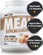 Per4m Meal Replacement Diet Shake Powder | High Protein Low Calorie Weight Loss Shake | Vegetarian Gluten Free Nutritionally Complete Slimming Drink | 30 Serving (1800g, Salted Caramel) - Image 3