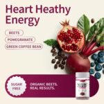 Snap Supplements Beet Root Gummies, Nitric Oxide Supplement with Organic Beets, Vitamins, Pomegranate and Antioxidants for Energy, Heart Health & Circulation Support, 60 Sugar Free Gummies, Cherry - Image 4