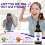 Cortisol Support with Ashwagandha, Magnesium, L-Theanine, Chamomile and Vitamin C & D3, Cortisol Detox Hormone Balance Supplements Mood, Focus, Stress Relief, Sleep Support -60ml - Image 5